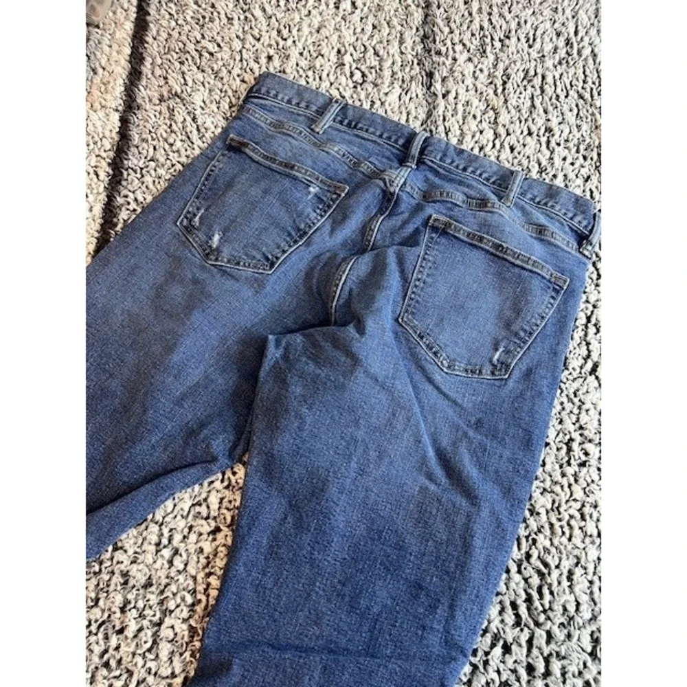 Old Navy Skinny Built‎ In Flex Distressed Patch Medium Denim Jeans Men's 38X32